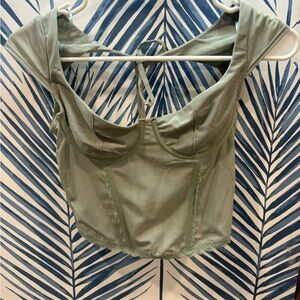 Garage Mesh Tie Back Bustier NWT XS